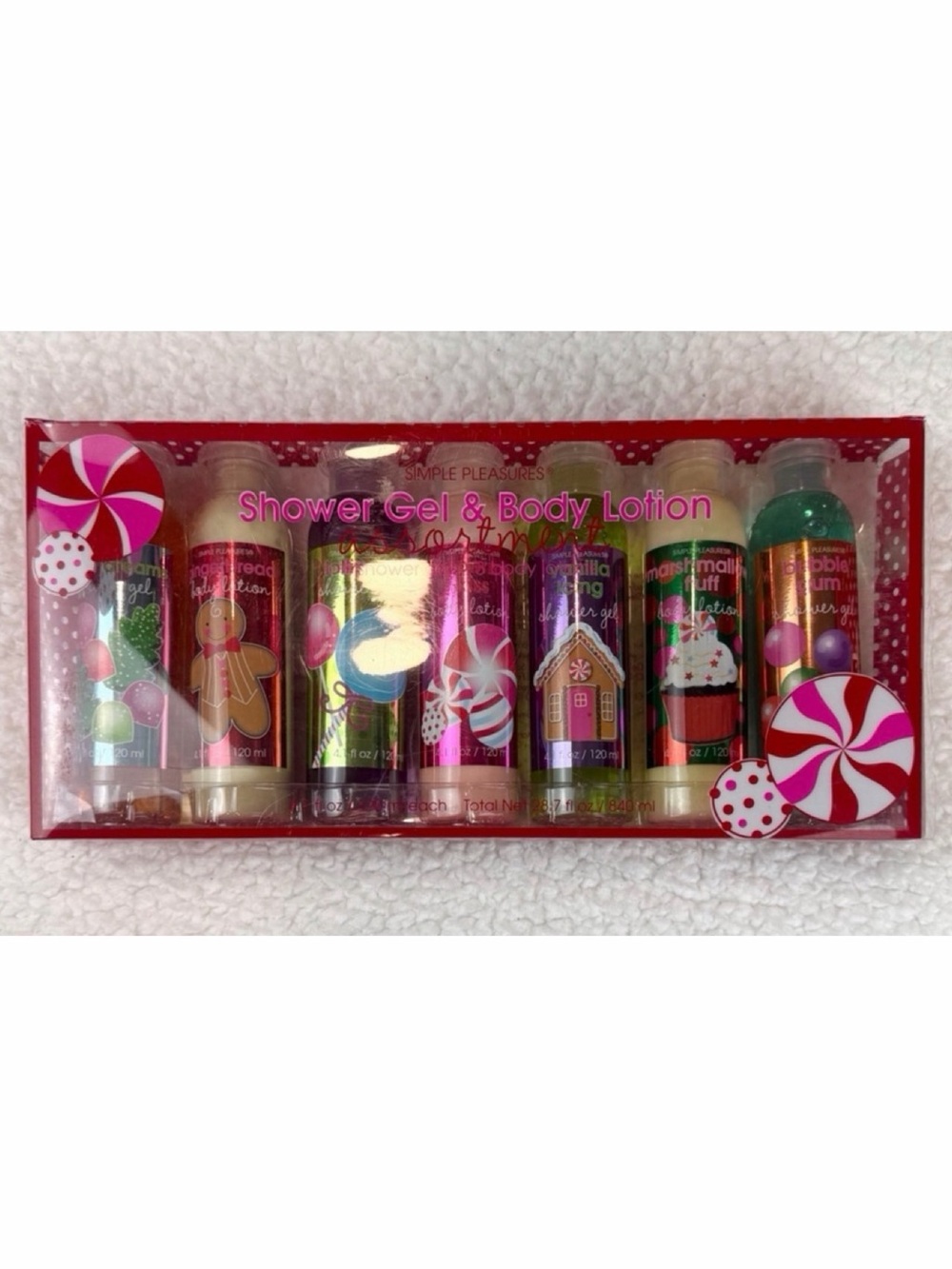 (NIB) SIMPLE PLEASURES • Holiday Shower Gel & Body Lotion Assortment Gift Set